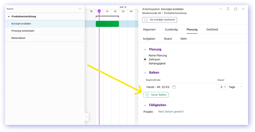 Create gap bar with inspector