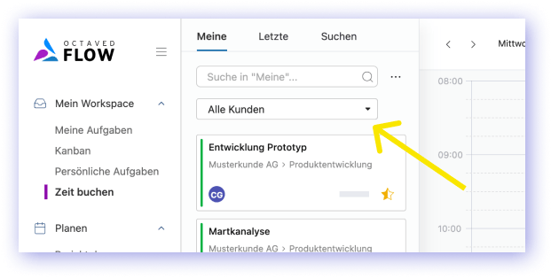 Additional customer filter to find suitable work packages even better