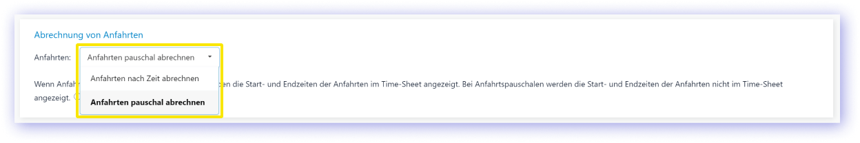 Anfahrtspauschalen oder Abrechnung nach Zeitaufwand