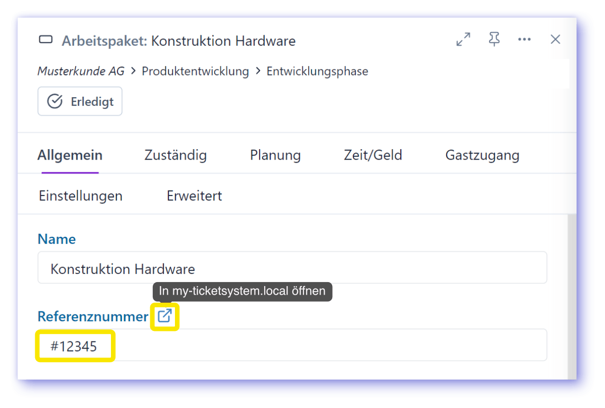 Specify multiple links for reference numbers