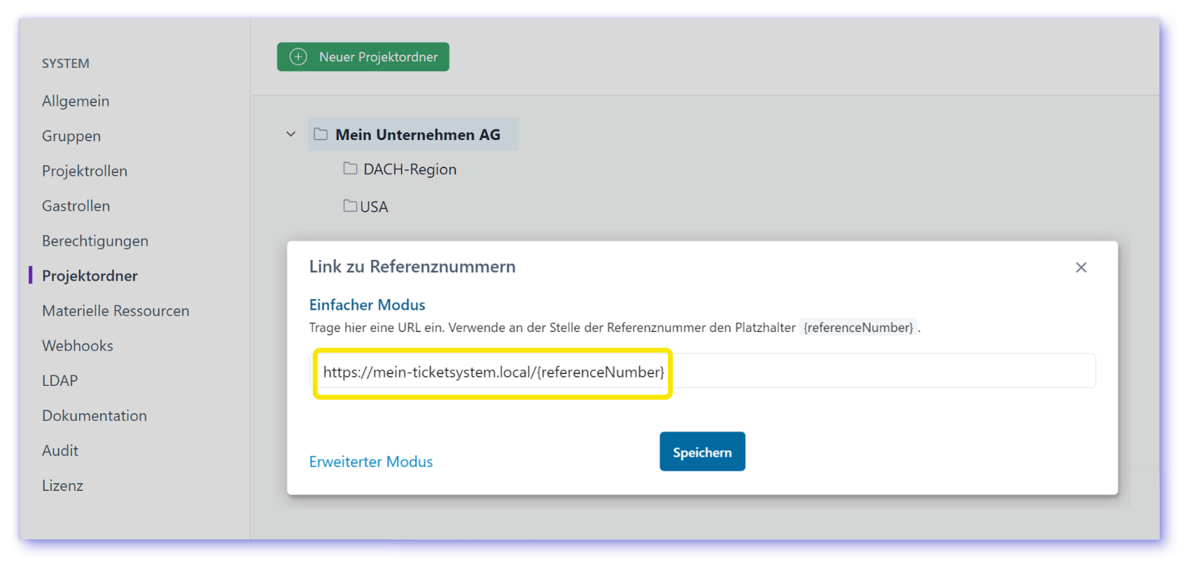 Link to the item in the ERP or ticket system directly from Octaved Flow