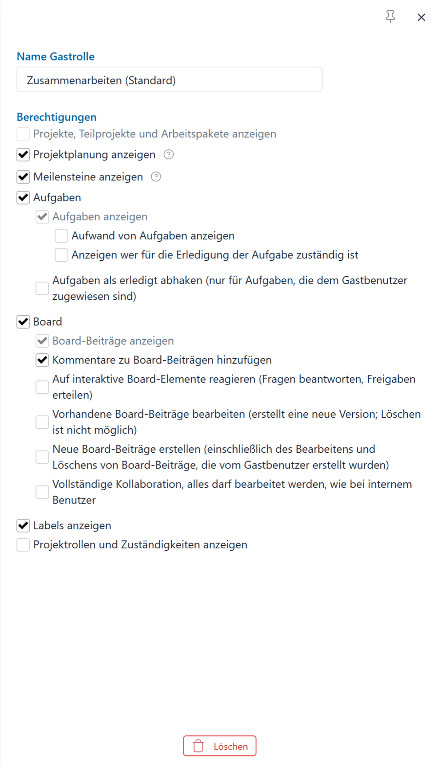 Authorizations for guest users (before)