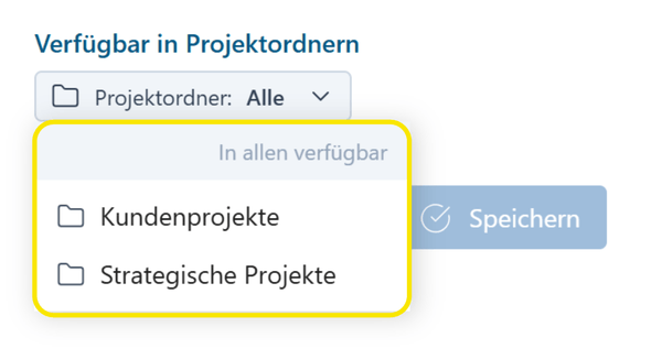 Labels auf Projektordner einschränken