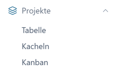 Menu projects