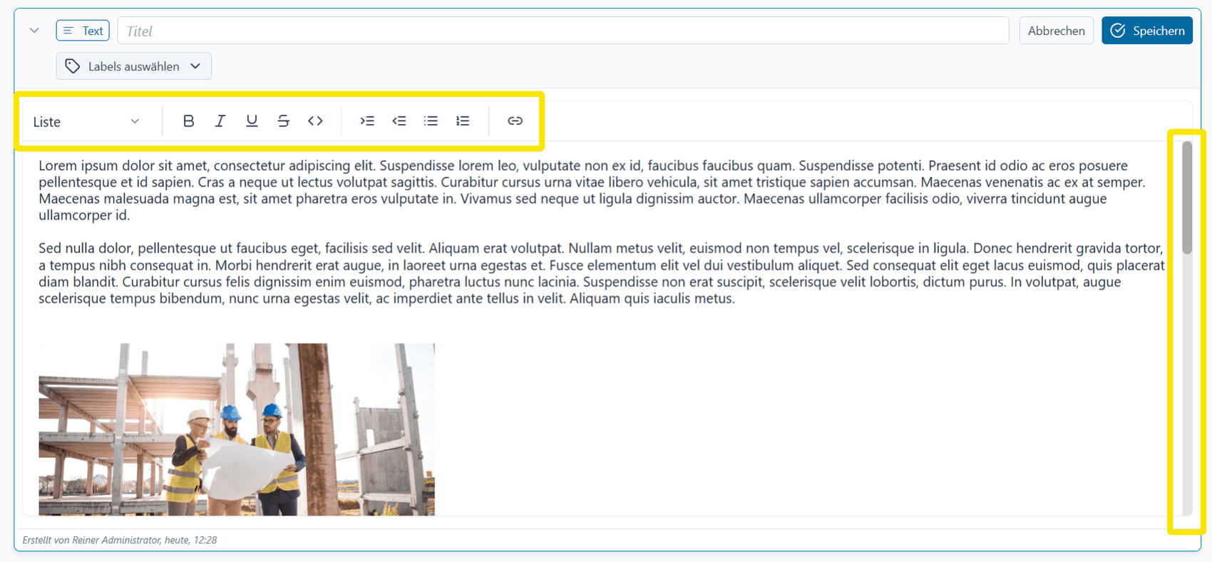 Edit text in a box