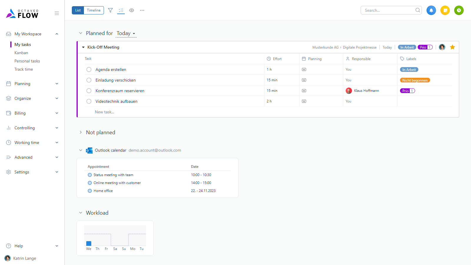 Overview of my tasks