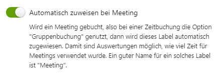 Set labels at meetings
