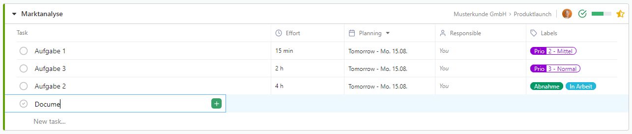 Create task