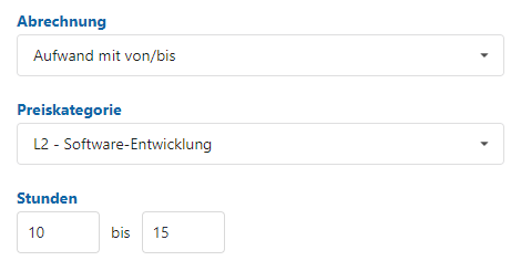 Settlement type effort with from/to