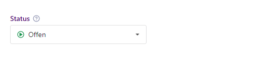 Der Status ist Offen