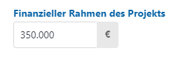Financial frame of the project