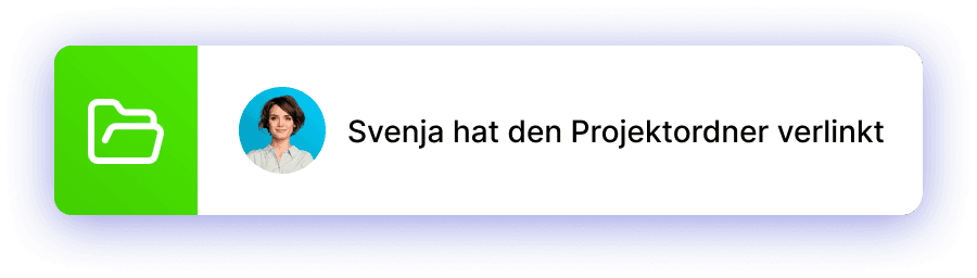 Projektordner von Svenja verlinkt