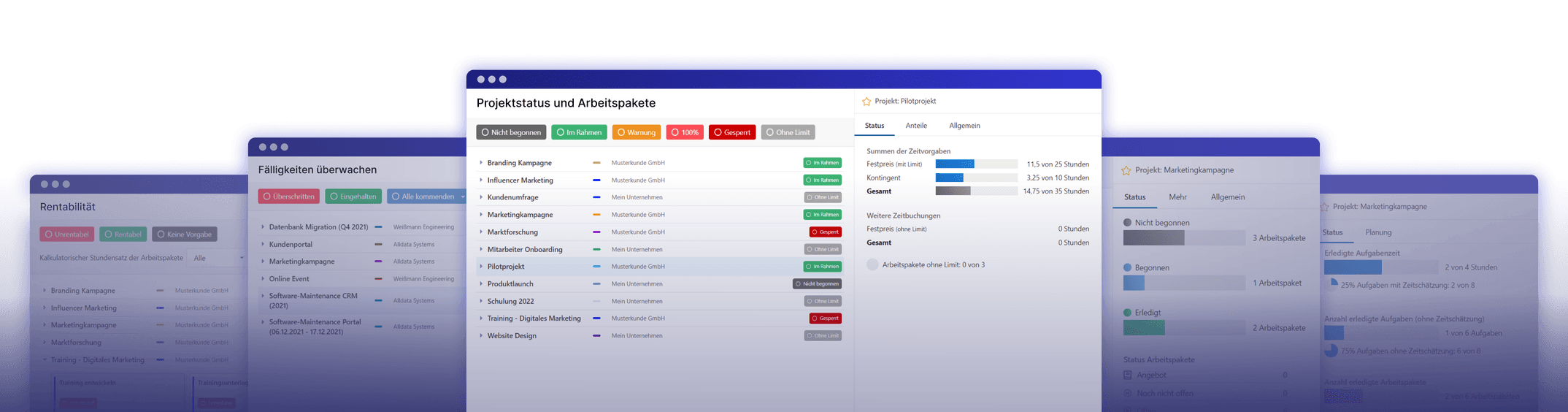 Nachverfolgen und Projektcontrolling