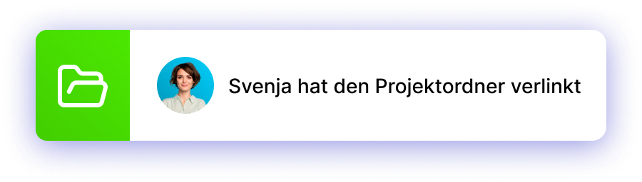 Projektordner von Svenja verlinkt